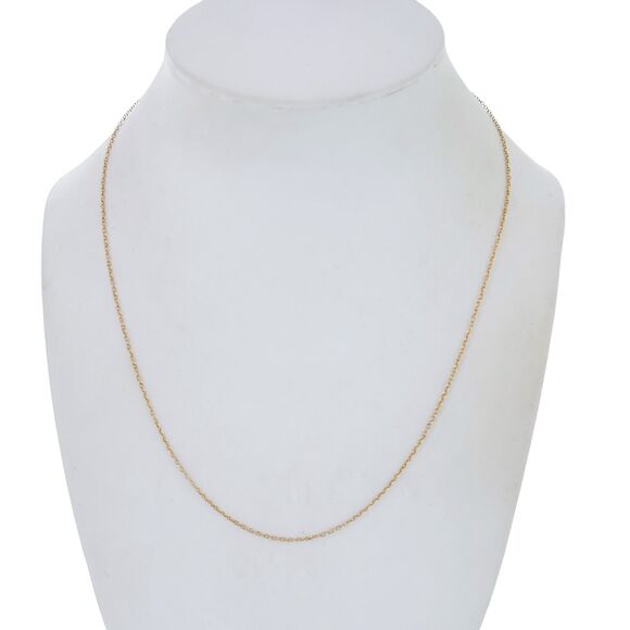 Vintage Sterling Silver 925 Gold Tone Cable Chain Necklace 18" - Picture 1 of 3